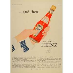  1925 Ad Heinz Tomato Ketchup 57 Pittsburgh PA Foods 