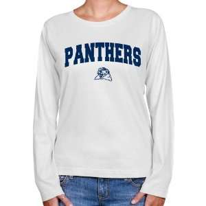 NCAA Pitt Panthers Ladies White Logo Arch Long Sleeve Classic Fit T 