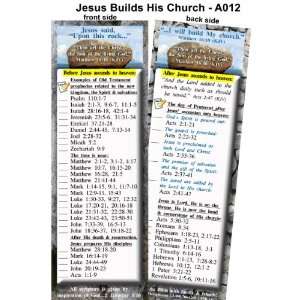 Bible Bookmark   Jesus Builds His Church   Package of 300   2.75 X 8 