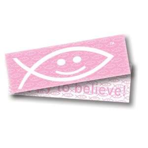   to Believe! Christian Fish Bookmark (Pink & White): Office Products