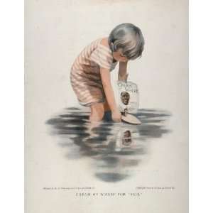  1912 Ad Cream of Wheat Cereal Child Toy Sailboat Rastus 