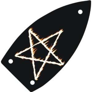  Firey Pentagram Graphical Gretsch Truss Rod Cover: Musical 