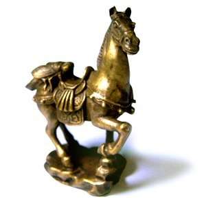  A Brass Horse and a Fly   2.3  Feng Shui Animal Figurine 