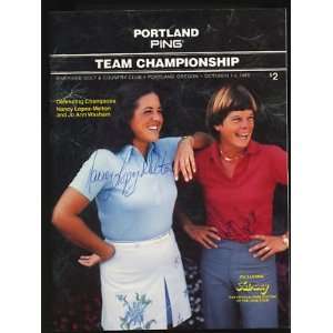  Nancy Lopez Jo Ann Washam Signed LPGA Tour Program 1980 
