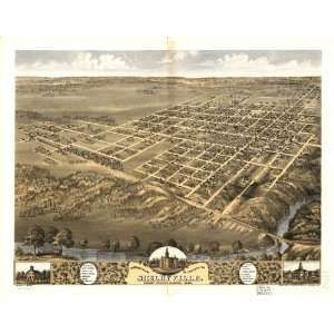   Shelbyville, Shelby County, Illinois 1869. Drawn by A. Ruger.: Home