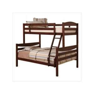   Edison Montego Twin/Full Solid Wood Bunk Bed in Brown