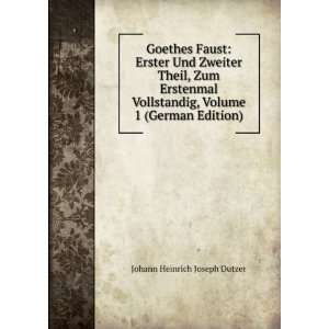   , Volume 1 (German Edition) Johann Heinrich Joseph Dutzer Books