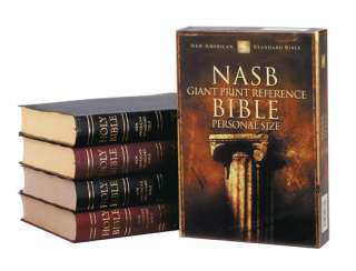 NASB Giant Print Reference Bible Personal Size Thumb Indexed Burgundy 
