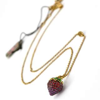 Original Juicy Couture Juicy Fruits Strawberry Wish Charm Necklace 