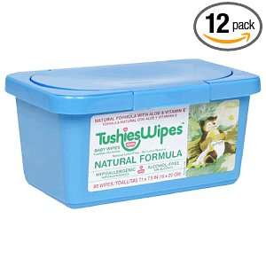 TushiesWipes, Scented Natural Formula, Case Pack, 80 Wipe 