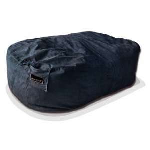 6 Navy Blue Microsuede SLACKER sack Foam Bean Bag Love 