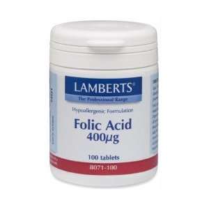  Lamberts Lamberts, Folic Acid, 400ug, 100 tablets Beauty