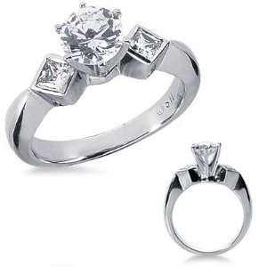  1.09 Ct. Diamond Engagement Ring with Princess Cut 