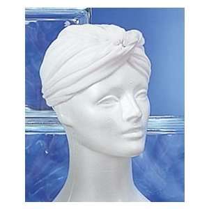  Terry Hair Turban, White Beauty