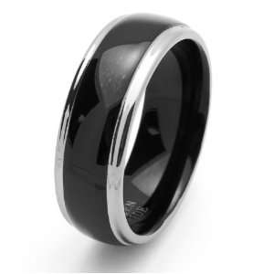  8MM Comfort Fit Tungsten Carbide Wedding Band Domed Ring For Men 