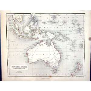   Map 1855 Australia Borneo Philippine Sumatra Siam