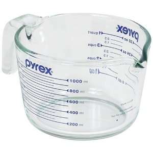   Cup Measuring Cup, Clear with Blue Measurements