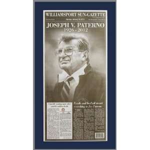   Joseph V Paterno 1926 2012   Wood Mounted Newspaper Print Sports