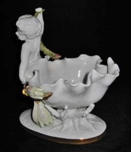 Antique Moore Brothers Porcelain Figural Cherub Centerpiece  