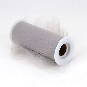  Premium Nylon Tulle Fabric 6 inch 25 Yards, Silver Health 