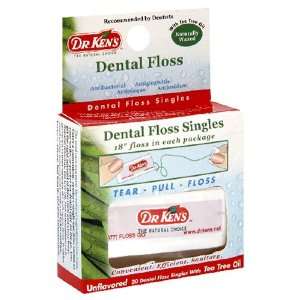   Singles, Unflavored, 20 Dental Floss Singles