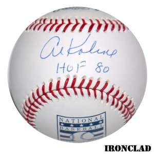  Autographed Al Kaline Baseball   HOF w HOF 80 insc Sports 