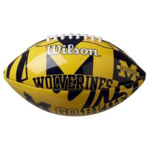  Wilson NCAA Junior Football Underglass Michigan Sports 
