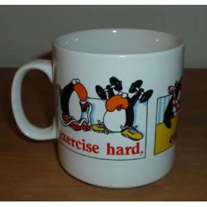  Eat Fiber Exercise Die Anyway Penguins Coffee Mug 