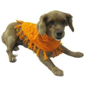  Handmade Poncho for Small Pets   Pumpkin Orange (Knitted 