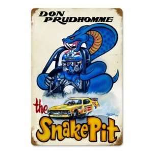   Snake Pit Vintage Metal Sign Funny Car Don Prudhomme: Home & Kitchen