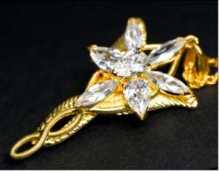 Lord of rings Arwen Evenstar Necklace 18K Gold GF N72  