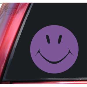  Smiley Face Lavender Vinyl Decal Sticker: Automotive