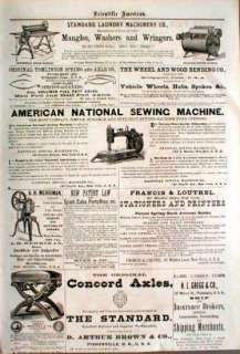 1878 Domestic Sewing Machine National Smith & Wesson  