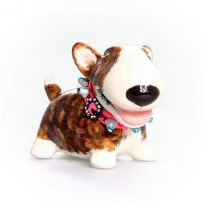  Brindle Bull Terrier Bank Decorated Baby