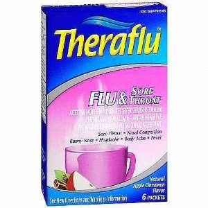  Theraflu Flu & Sore Throat (Purple) Apple Cinnamon Flavor 