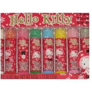 Hello Kitty Flavored Lip Balm Glitter Cap Gift Set   8 