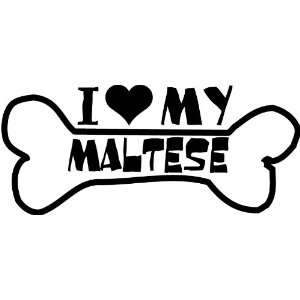  I Heart My Maltese Car Decal Window Sticker: Everything 