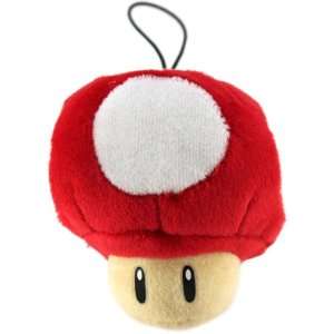   Mario Banpresto Mini Plush Strap   2.5   Red Mushroom Toys & Games