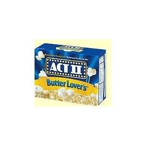 Act II Microwave Popcorn, Butter Lovers, 3 Count (Pack of 6):  