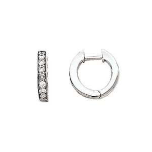    14K White Gold 1/3 ct. Diamond Hoop Earrings Katarina Jewelry