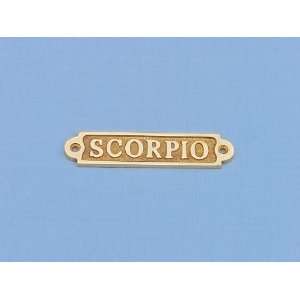  Solid Brass Scorpio Sign 4   Nautical Wall Signs 