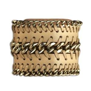 Bandido Beige Leather Wrap Bracelet: Jewelry