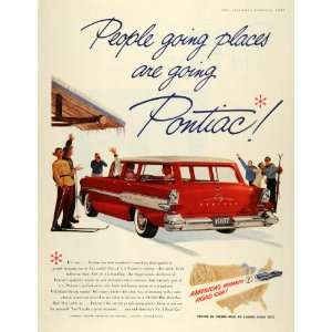 1957 Ad Winter Pontiac Ski No 1 Road Car Red General Motors Strato 
