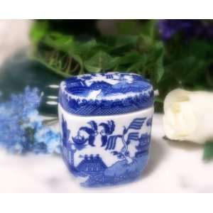 Blue Willow Trinket Box: Home & Kitchen