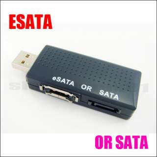 New USB 2.0 to Serial ATA eSATA SATA Bridge Adapter High Speed 1.5Gbps 