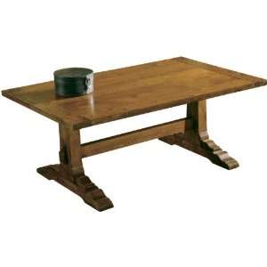  Solid Wood Trestle Cocktail Table GZA115: Office Products