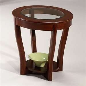  Omega Round End Table by Hammary   Medium Cherry (T51535 
