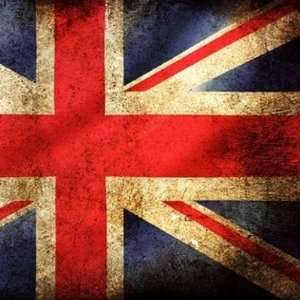  Grunge British Flag Button 