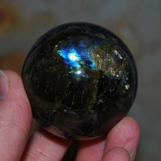 50mm FLASHY LABRADORITE SPHERE Ball Reiki Crystal Healing 