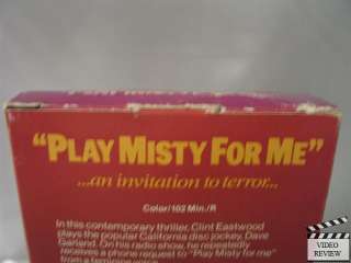 Play Misty For Me VHS Clint Eastwood, Jessica Walter  